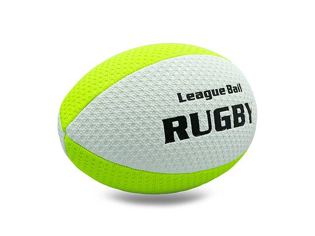 Мяч для регби RUGBY Liga ball SP-Sport RG-0391 №9 Белый-Салатовый