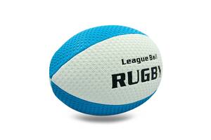 Мяч для регби RUGBY Liga ball SP-Sport RG-0391 №9 Белый-Синий