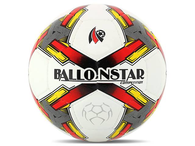 Мяч футбольный Ballonstar FB-4415 №5 PU Белый-красный