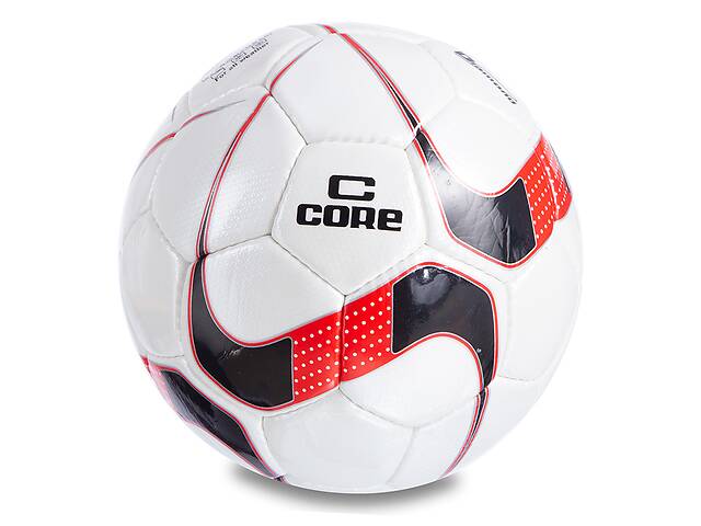 Мяч футбольный Core Diamond CR-025 №5 Бело-черно-красный (57568027)