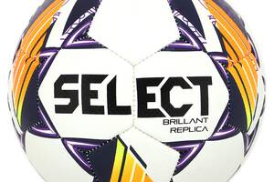 Мяч футбольный детский Select BRILLANT REPLICA V24 BRILLANT-REP-4WV №4 Белый-фиолетовый