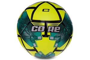 Мяч футбольный HYBRID SHINY CORE FIGHTER FB-3136 №5 PU Желтый-черный-зеленый