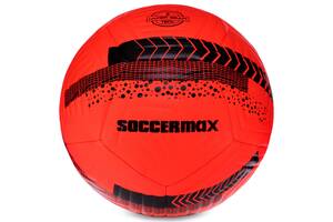 Мяч футбольный HYBRID SOCCERMAX FIFA FB-3113 №5 PU Красный-черный