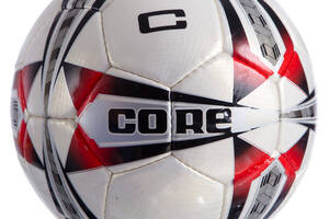 Мяч футбольный planeta-sport №5 PU CORE 5 STAR CR-007 Белый-красный