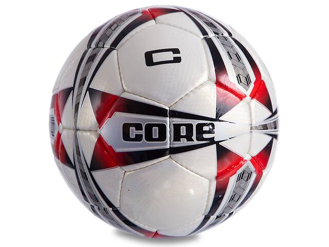 Мяч футбольный planeta-sport №5 PU CORE 5 STAR CR-007 Белый-красный