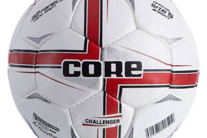 Мяч футбольный planeta-sport №5 PU CORE CHALLENGER CR-022 Белый-красный