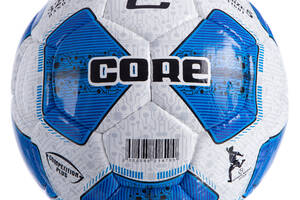 Мяч футбольный planeta-sport №5 PU CORE COMPETITION PLUS CR-003 Белый-синий
