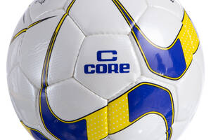 Мяч футбольный planeta-sport №5 PU CORE DIAMOND CR-024 Белый-синий-желтый