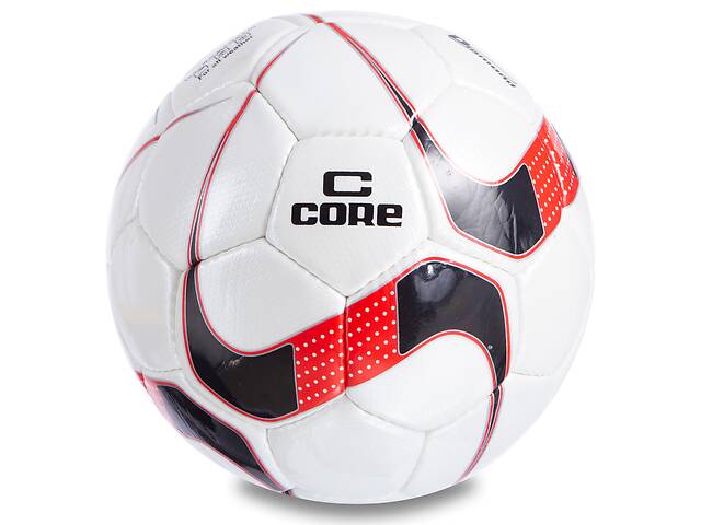 Мяч футбольный planeta-sport №5 PU CORE DIAMOND CR-025 Белый-черный-красный