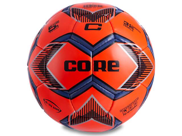 Мяч футбольный planeta-sport №5 PU CORE HI VIS3000 CR-017 Красный