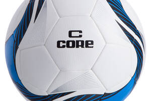 Мяч футбольный planeta-sport №5 PU HIBRED CORE SUPER CR-013 Белый-синий