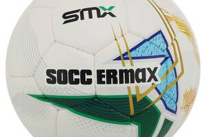 Мяч футбольный профессиональный SOCCERMAX HYBRID FB-4190 №5 PU Белый-зеленый