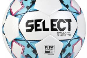 Мяч футбольный Select Brillant Super TB FIFA бело-синий Уни 5 361593-051 5