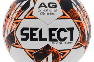 Мяч футбольный Select FLASH TURF FIFA BASIC V23 FLASH-TURF-WOR №4 Белый-оранжевый