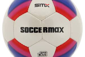 Мяч футбольный SOCCERMAX CRYSTAL FB-4192 №5 PU Белый-красный