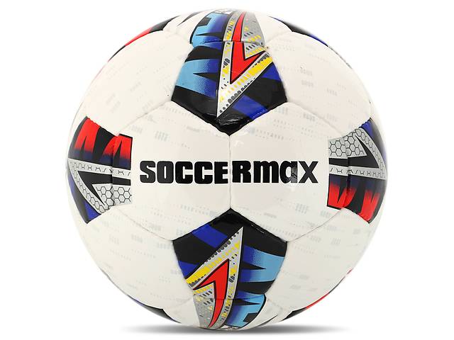 Мяч футбольный SOCCERMAX FB-4424 №5 PU Белый-красный