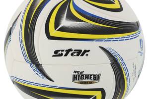 Мяч футбольный STAR NEW HIGHEST GOLD SB4025TB №5 PU Белый-желтый-черный