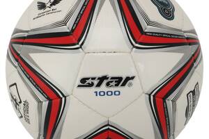 Мяч футбольный STAR NEW POLARIS 1000 SB374 №4 Composite Leather Белый-красный