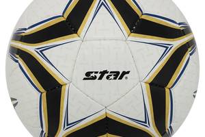 Мяч футбольный STAR POLARIS GOLD SB4065C №5 PU Белый-черный-золотой