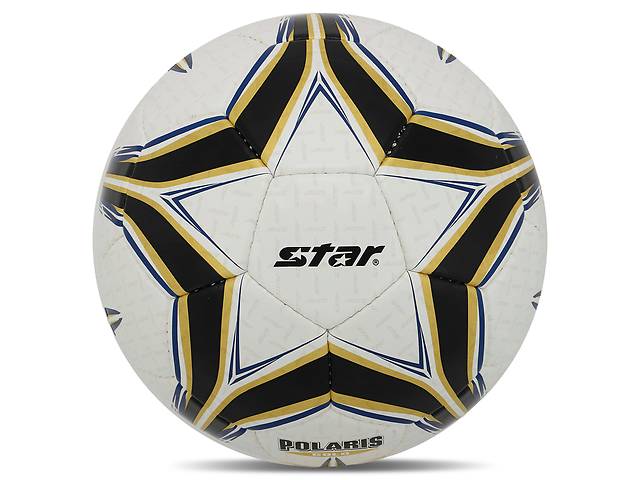 Мяч футбольный STAR POLARIS GOLD SB4065C №5 PU Белый-черный-золотой