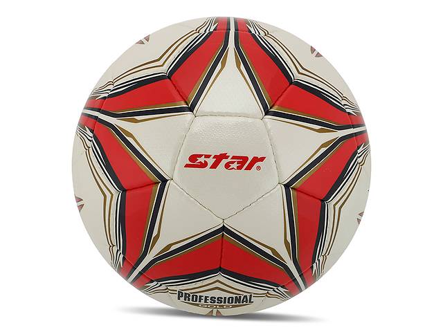 Мяч футбольный Star Professional Gold SB345G №5 Бело-красный (57623036)