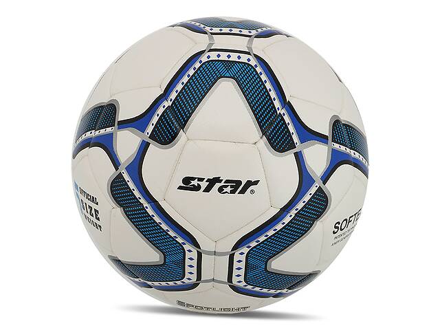 Мяч футбольный Star Softek Spotlight SB4085C №5 Бело-синий (57623001)