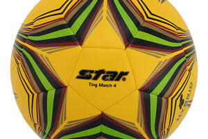 Мяч футбольный Star Ting Match 4 Hybrid SB3154C-05 №4 Желто-салатовый (57623040)