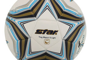 Мяч футбольный Star Ting Match 5 Light Hybrid SB3145L №5 Бело-голубой (57623044)