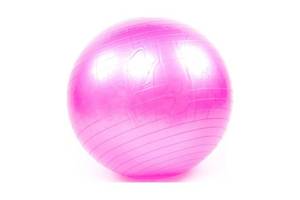 Мяч фитнес World Sport, 75см гладкий (1000гр) GymBall, розовый