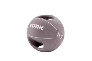 Мяч медбол 7 кг York Fitness с двумя ручками серый