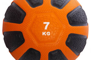 Мяч медицинский медбол Zelart Medicine Ball FI-0898-7 7 Черный-Оранжевый