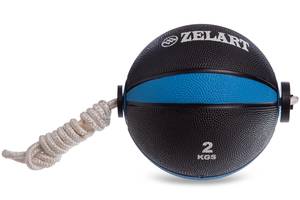 Мяч медицинский медбол Zelart Medicine Ball FI-5709-2 2 Черный-красный