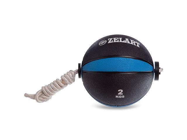Мяч медицинский медбол Zelart Medicine Ball FI-5709-2 2 Черный-красный