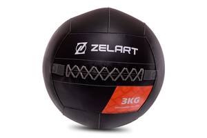 Мяч волбол для кроссфита и фитнеса Wall Ball TA-7822 Zelart 3 кг Черный 56363232