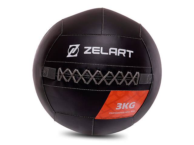 Мяч волбол для кроссфита и фитнеса Wall Ball TA-7822 Zelart 5 кг Черный 56363232