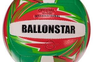 Мяч волейбольный BALLONSTAR LG3499 №5 Красный-зеленый