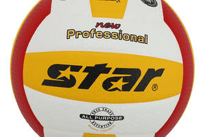 Мяч волейбольный Star New Professional VB315-34 №5 Бело-желтый (57623121)