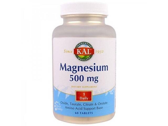 Микроэлемент Магний KAL Magnesium 500 mg 60 Tabs
