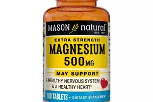 Микроэлемент Магний Mason Natural Magnesium 500 mg Extra Strength 100 Tabs