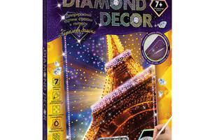 Набір алмазна картина «' Париж, ейфелева вежа 'Diamond Decor', часткова викладка, мозаїка 5d, 27х22 см