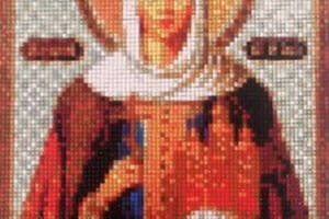 Набір Алмазна мозаїка вишивка Ікона святої княгині Ольги на підрамнику 5d 30х40 см