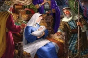 Набір Алмазна мозаїка вишивка Різдво Христове Вифлеємська зірка Ісус Христос бог на підрамнику 5d 40х50