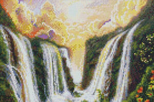 Набір Алмазна вишивка мозаїка Водоспад бажань на підрамнику повна викладка 5d 40х50 см
