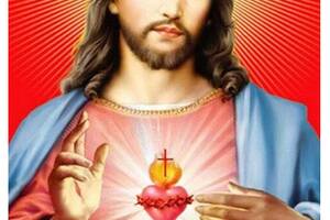 Набір алмазної вишивки ікона 'Найсвятіше Серце Ісуса Христа' ,повна викладка ,мозаїка 5d, 30х40 см
