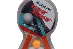 Набір для настільного тенісу Extreme Motion TT24199, 2 ракетки, 3 м'ячики