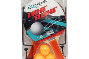 Набір для настільного тенісу Extreme Motion TT24200, 2 ракетки, 3 м'ячики, сітка