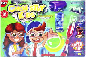 Набір для проведення дослідів з хімії у коробці 8x22x34 см Chemistry kids Danko Toys українською мовою CHK-2