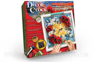 Набір для творчості 'Decor clock' для декорування годинника вишивка стрічками бісером Danko Toys 4х32х32 см