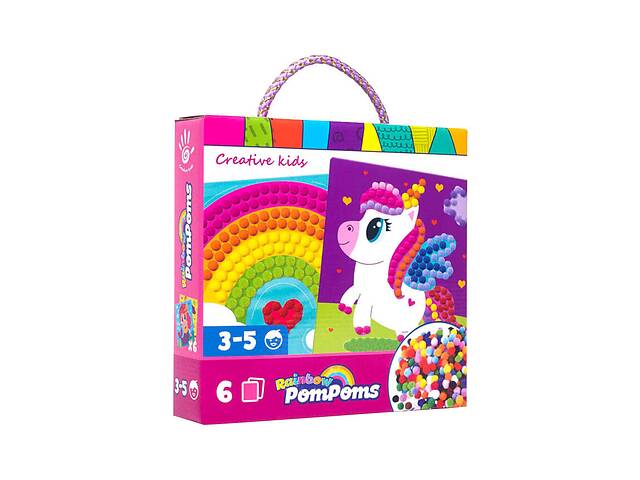 Набор для творчества Rainbow pompoms'Единорог' Vladi Toys VT4433-05 Рус