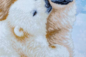 Набір для вишивання бісером Білі ведмеді сніг холод пара 32x75 см ТН-1097